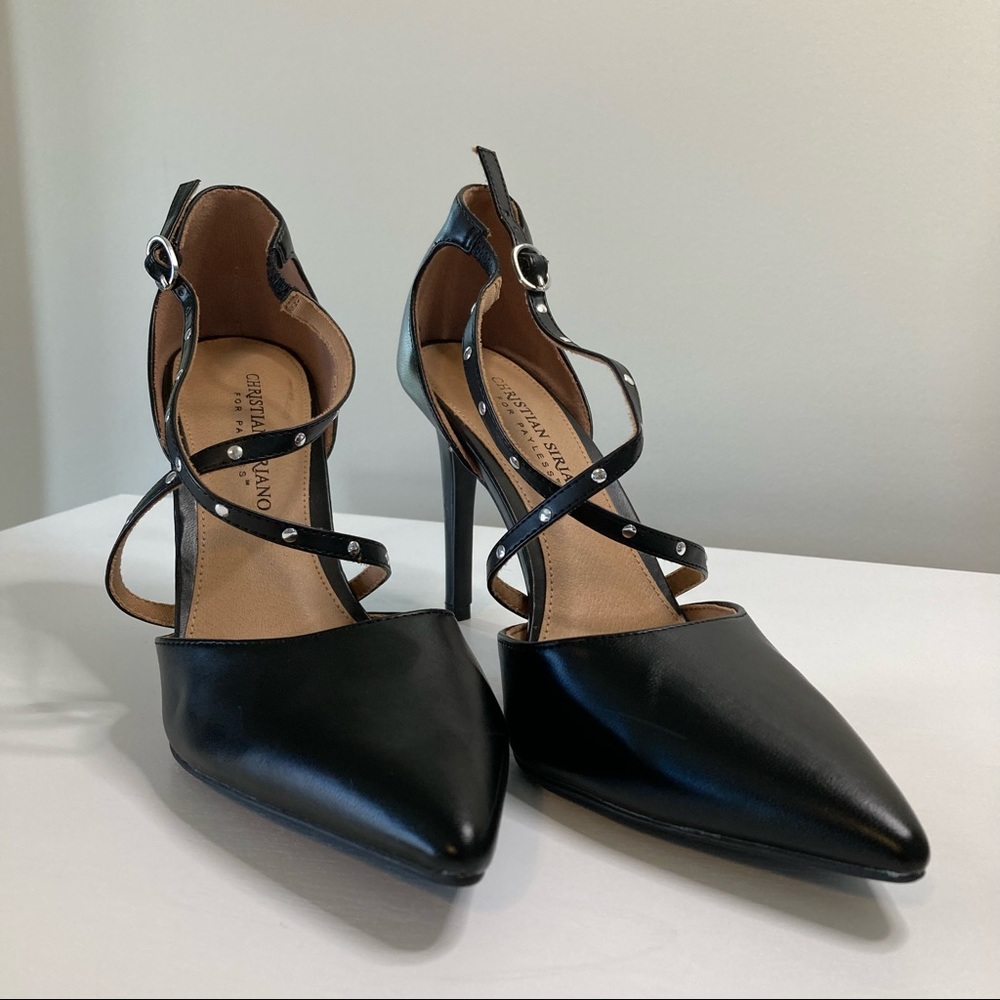 Christian Soriano Black Strappy Heels